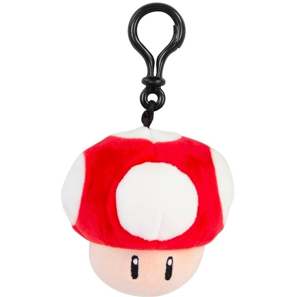 Nintendo Super Mario Red Mushroom Plush Keychain Backpack Video Game Toy #1031